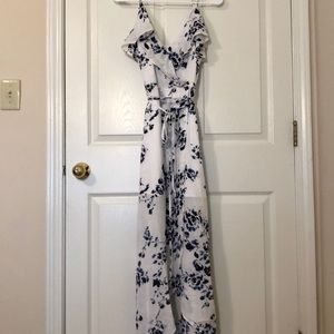 Design Lab floral print maxi wrap dress
